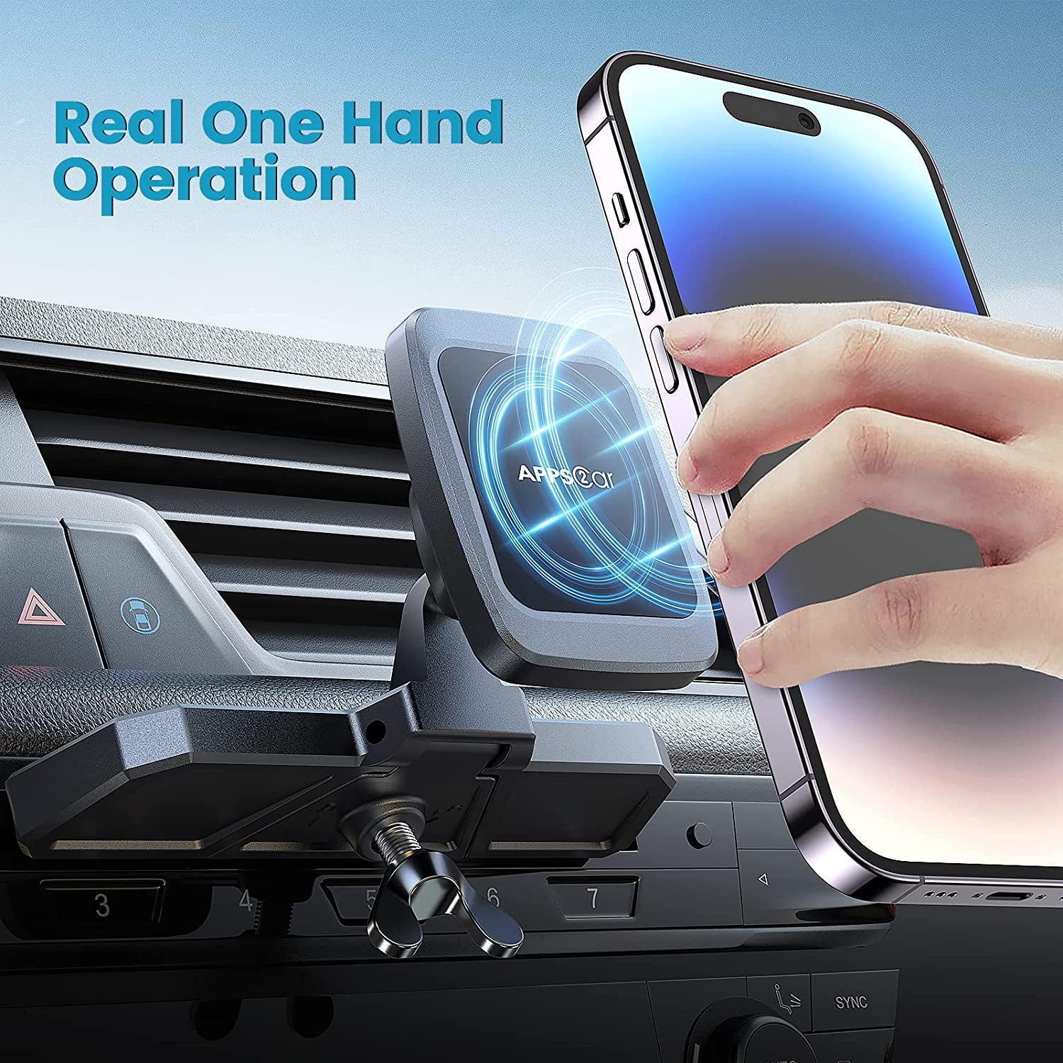 CD Phone Holder, anti Shake CD Player Phone Mount, Magnetic Car Phone Mount