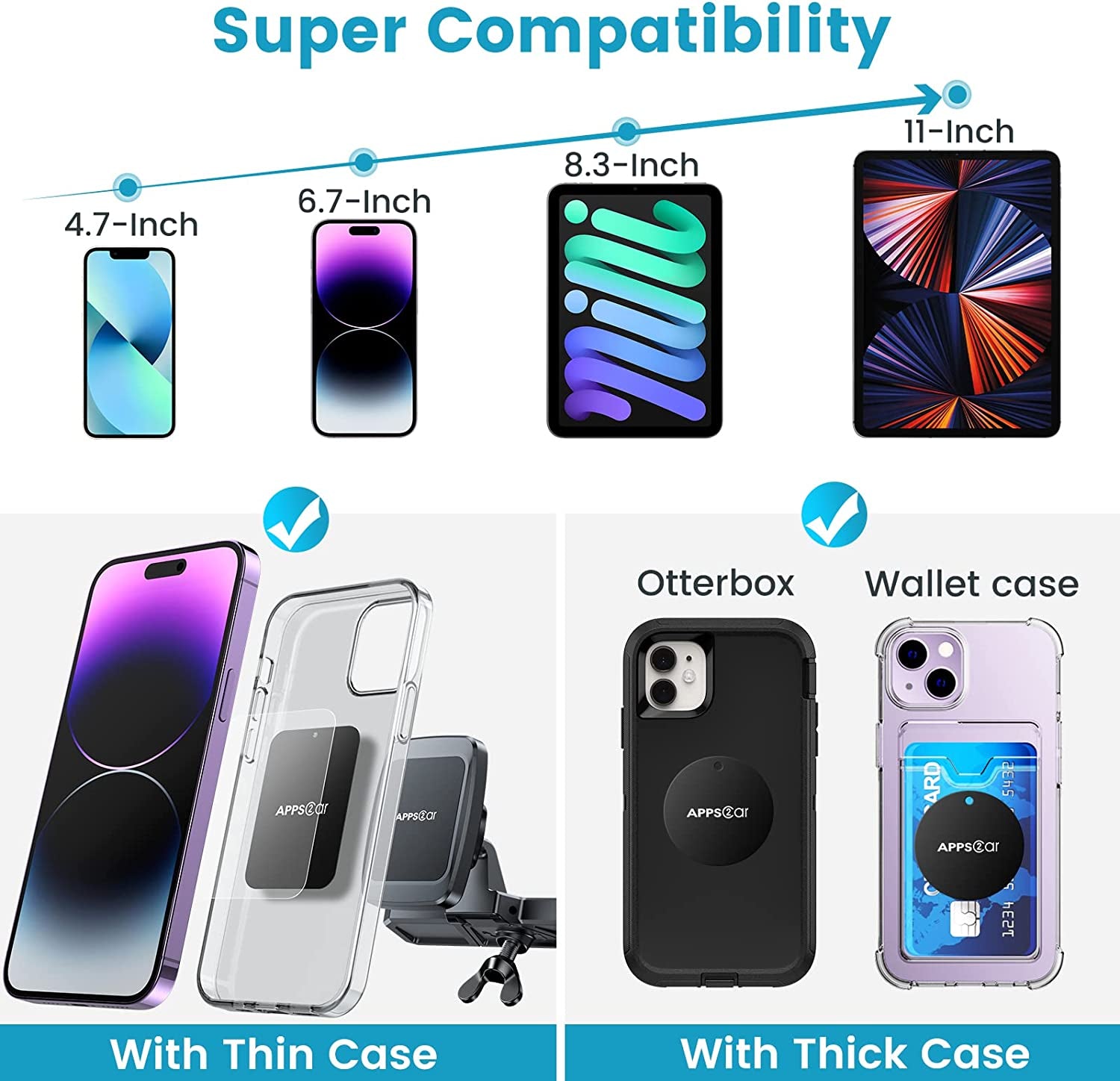 CD Phone Holder, anti Shake CD Player Phone Mount, Magnetic Car Phone Mount